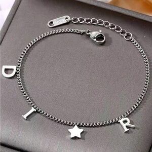Chic Silver Bracelet with Charms
